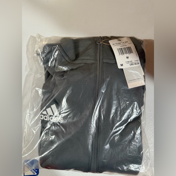 Adidas Men's Two-Tone Gray Performance SweatShirt - Picture 2 of 4